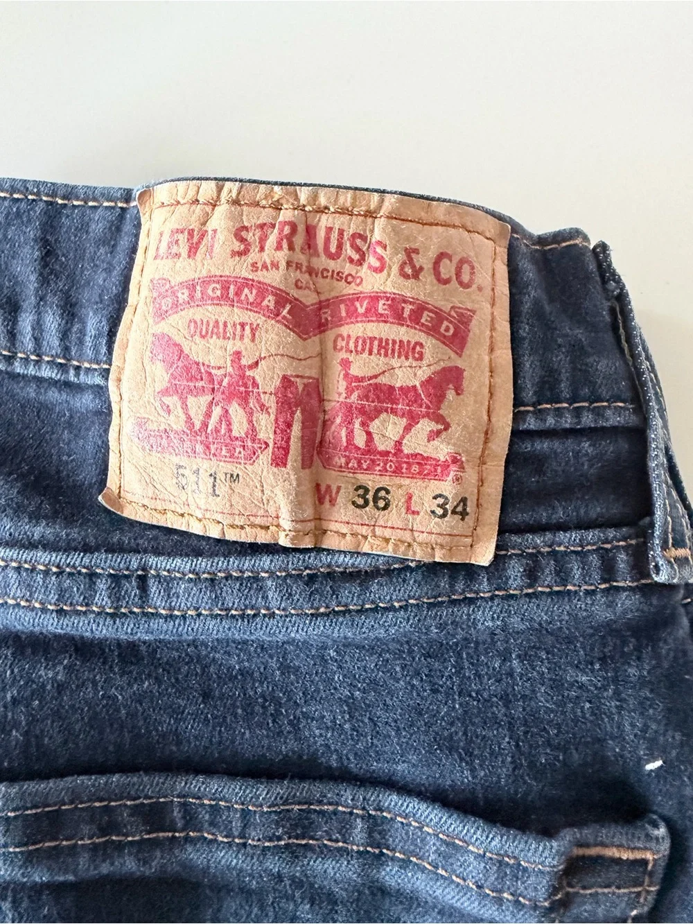Levi's Men’s  Navy Jeans 511 36x34